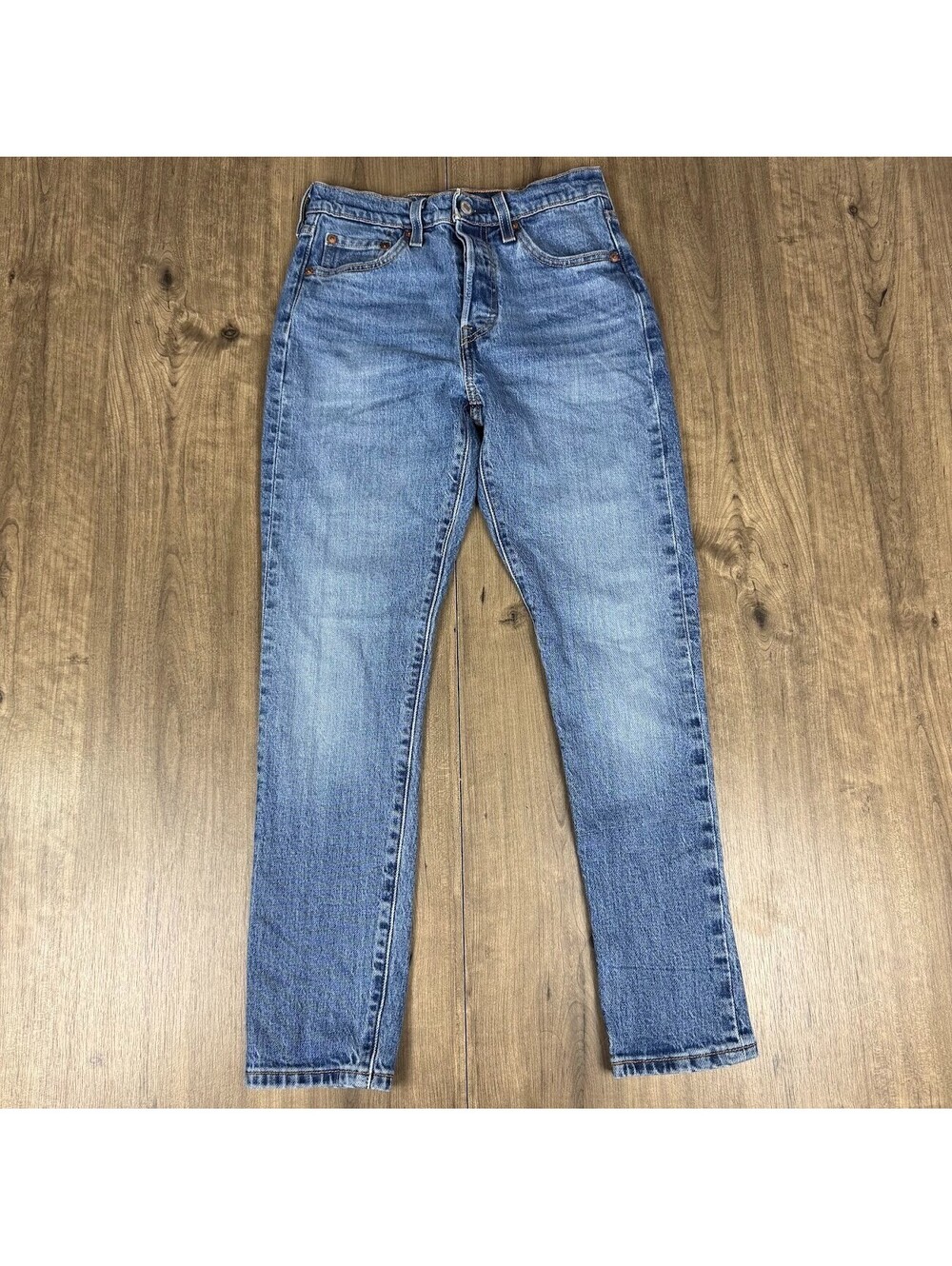 Levi's Premium 501 Skinny Jeans Womens Size 25x28 Button Fly Big E
